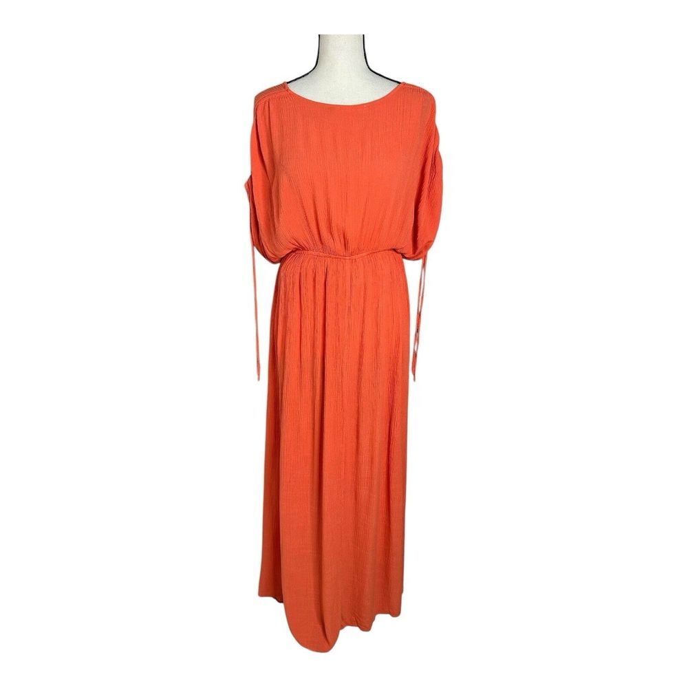 Mustard Seed Anthropologie Dress Cut Out Womens Small Boho Terracotta Orange M